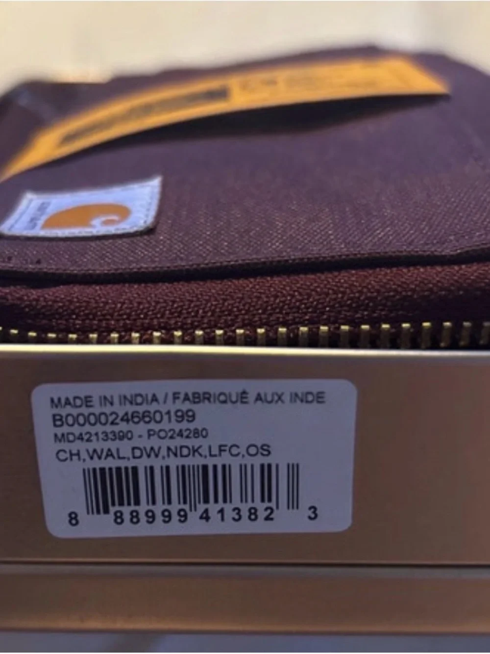 Carhartt Zip Clutch Wallet in Dark Brown
